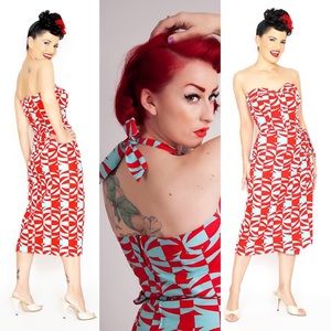 Bernie Dexter Sarong Tiki Pin-up Polynesian Dress